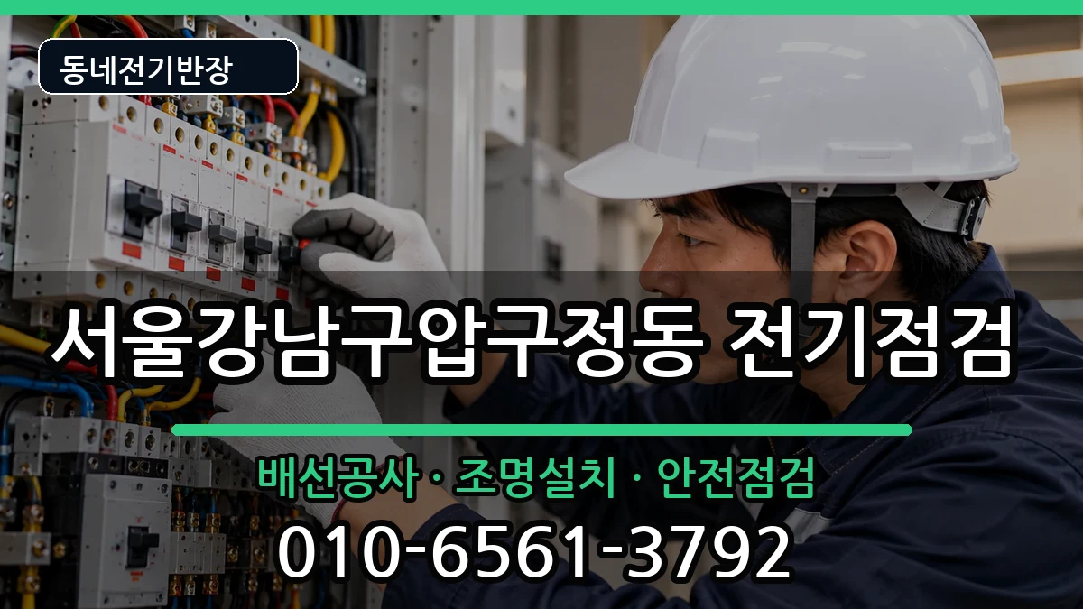 서울강남구압구정동  전등설치 비교형