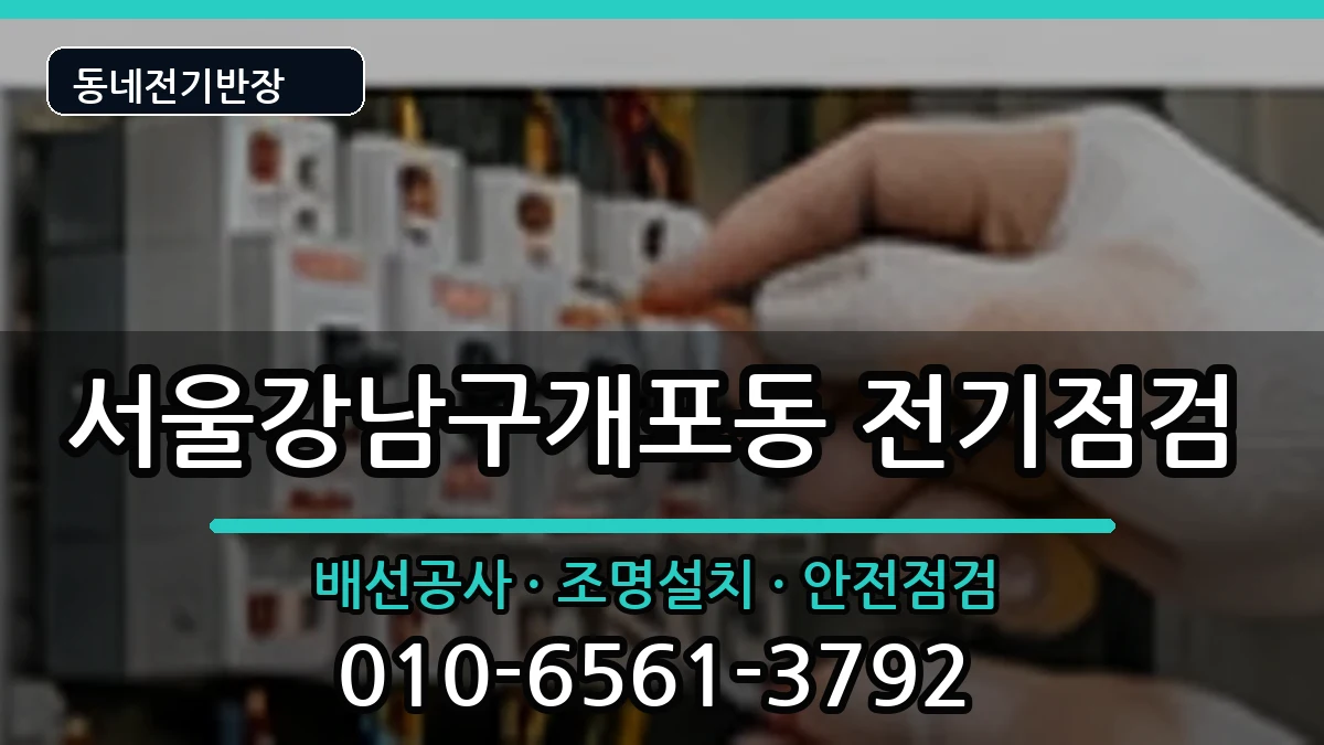 서울강남구개포동  전기증설 지역형