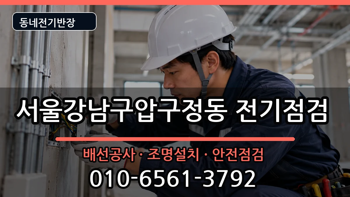 서울강남구압구정동 전기배선공사 서울강남구압구정동 전기배선공사 전기 작업 안내 이미지 2