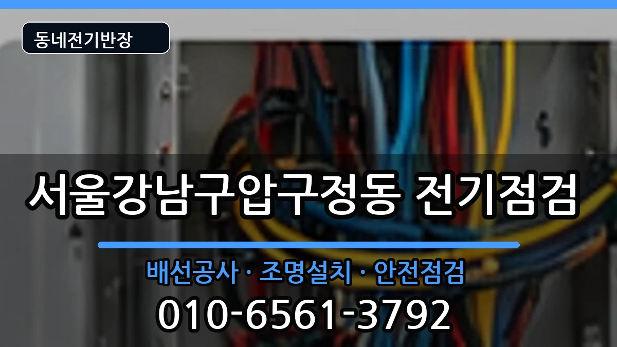 서울강남구압구정동 전기증설 서울강남구압구정동 전기증설 전기 작업 안내 이미지 3