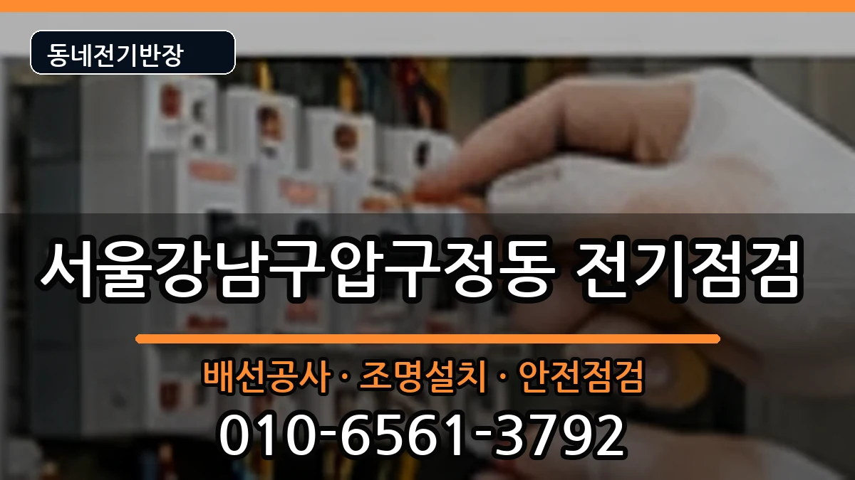 서울강남구압구정동 전등설치 서울강남구압구정동 전등설치 전기 작업 안내 이미지 3