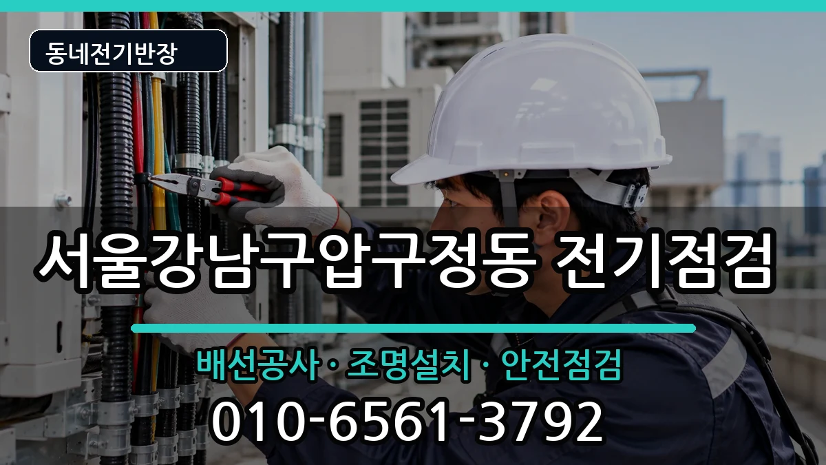 서울강남구압구정동 전기고장 서울강남구압구정동 전기고장 전기 작업 안내 이미지 1