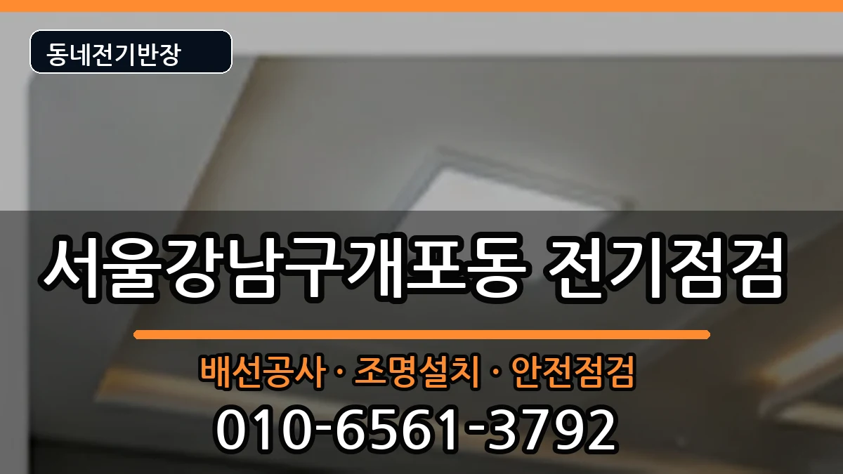 서울강남구개포동  전기배선공사 정보형