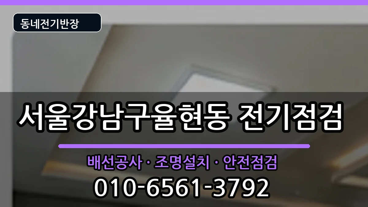 서울강남구율현동 누전수리 서울강남구율현동 누전수리 전기 작업 안내 이미지 1