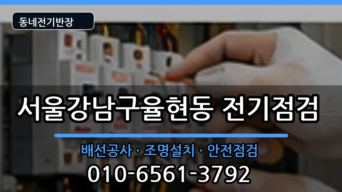 서울강남구율현동 전기배선공사 서울강남구율현동 전기배선공사 전기 작업 안내 이미지 3