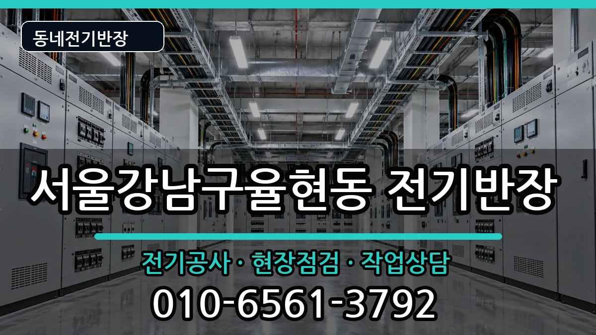 서울강남구율현동 전기공사 전기 작업 안내 이미지 2