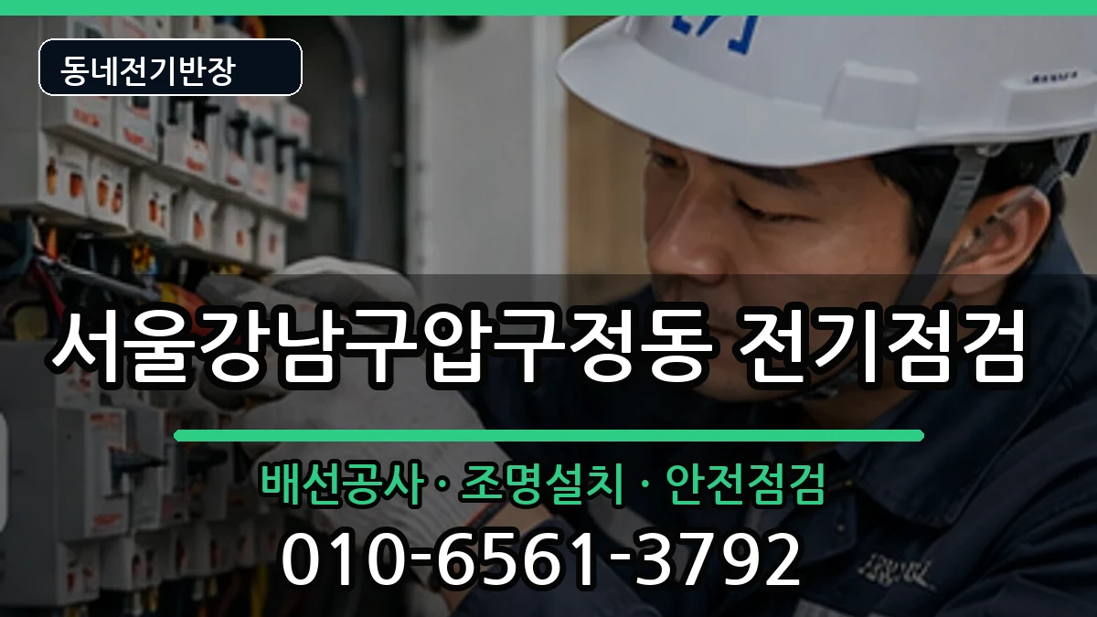 서울강남구압구정동 전기증설 서울강남구압구정동 전기증설 전기 작업 안내 이미지 2